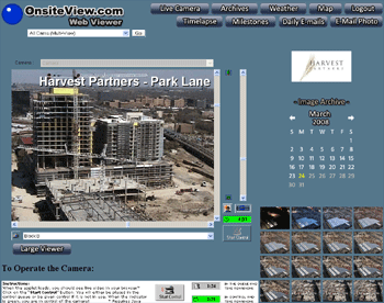 construction webcams interface demo